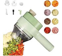Ensemble De Coupe-légumes électrique Portable 4 en 1 - Vert - Sans Fil