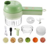 Ensemble de Coupe legumes Multifonctions électrique Portatif sans fil 4 en 1,Robot Culinaire manuel,Decoupe Legumes