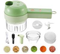 Ensemble de Coupe Légumes - Robot Culinaire Électrique 4 en 1 - Portable - Sans Fil - Multifonctionnel