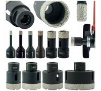 Ensemble de couronnes de forage diamanté Schmith, filetage M14, diamètre 6-68 mm (10 pièces). Scie à trous pour bois, foret pour boîtes, scie circulaire pour bois, foret
