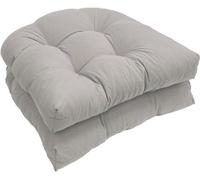 Ensemble de coussins de terrasse - Confort d'assise imperméable - Mobilier d'extérieur confortable - Dimensions : 48 x 48 cm - Teinte gris clair