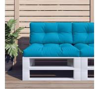 vidaXL Coussins de palette Lot de 2 Tissu Bleu
