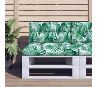 Coussins De Canapé Palette 2 Pcs Motif De Feuilles Tissu Vidaxl Vidaxl