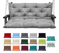 Ensemble de Coussins Gris Clair pour balancelle de Jardin, imperméables, pour siège et Dossier, 23 Places, 120 x 100 cm, Confortables et résistants, Style hamac.