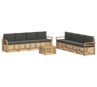 Ensemble de coussins pour canapé, 9 pièces, blanc et anthracite, 59 x 59 x 37 cm