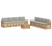 Ensemble de coussins pour canapé, 9 pièces, blanc et gris clair, 59 x 59 x 37 cm