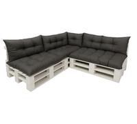 Ensemble de Coussins Pour Palette 7 Pièces - Meubles de Jardin 120 x 60 x 3 Siège + 3 Dossiers 120 x 40 cm + 1 x 60 x 40 cm