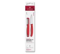 Ensemble couteau et éplucheur SWISS CLASSIC, set de 2 pièces, rouge, plastique, Victorinox