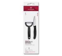 Ensemble de couteau et éplucheur en Y SWISS CLASSIC, set de 2 pc, noir, plastique, Victorinox