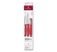 Ensemble de couteau et éplucheur SWISS CLASSIC, set de 3 pcs, rouge, plastique, Victorinox