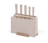 Ensemble de couteaux avec planches à découper sur support BEIGE MAESTRO MR-1412-