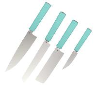 Ensemble de couteaux Butterfork Turquoise Vert, AR-RPM9, Gaine en chêne