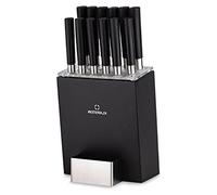 Ensemble de couteaux de cuisine - Bloc à couteaux - Pour la préparation et la cuisson - 12 pièces - 2,8 kilogrammes - Noir