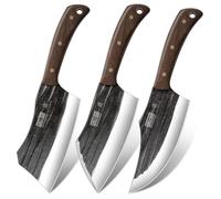 Ensemble de couteaux de cuisine HOSHANHO, 3 pièces : couteau de chef serbe et ensemble de couteaux à découper
