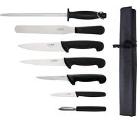 Ensemble de couteaux Hygiplas 7 pièces avec couteau de chef de 20 cm et étui
