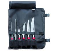 Ensemble de couteaux Messer-Set Red Spirit, 7 pièces, avec sac de transport, dureté 56° HRC