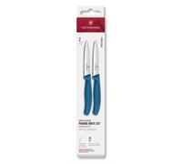 Ensemble de couteaux SWISS CLASSIC 10 cm, lot de 2 pcs, bleu, plastique, Victorinox