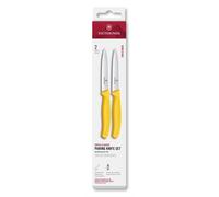 Ensemble de couteaux SWISS CLASSIC 10 cm, lot de 2 pcs, jaune, plastique, Victorinox