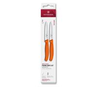 Ensemble de couteaux SWISS CLASSIC 10 cm, lot de 2 pcs, orange, plastique, Victorinox