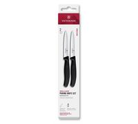 Ensemble de couteaux SWISS CLASSIC 10 cm, set de 2 pc, noir, plastique, Victorinox