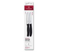 Ensemble de couteaux SWISS CLASSIC 11 cm, lot de 2 pcs, crantés, noir, plastique, Victorinox