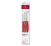 Ensemble de couteaux SWISS CLASSIC 8 / 10 / 11 cm, set de 3 pc, rouge, plastique, Victorinox