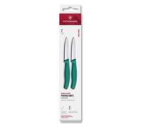 Ensemble de couteaux SWISS CLASSIC 8 cm, lot de 2 pcs, vert, plastique, Victorinox
