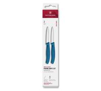 Ensemble de couteaux SWISS CLASSIC 8 cm, lot de 2 pcs, bleu, plastique, Victorinox