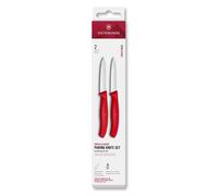 Ensemble de couteaux SWISS CLASSIC 8 cm, lot de 2 pcs, rouge, plastique, Victorinox