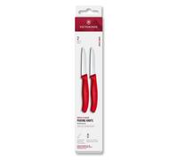 Ensemble de couteaux SWISS CLASSIC 8 cm, lot de 2 pcs, rouge, plastique, Victorinox