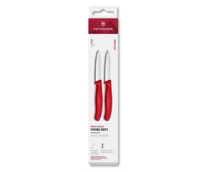 Ensemble de couteaux SWISS CLASSIC 8 cm, lot de 2 pcs, rouge, plastique, Victorinox