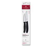 Ensemble de couteaux SWISS CLASSIC 8 et 11 cm, lot de 2 pièces, noir, plastique, Victorinox