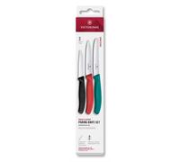 Ensemble de couteaux SWISS CLASSIC, set de 3 pc, noir / coloré, plastique, Victorinox