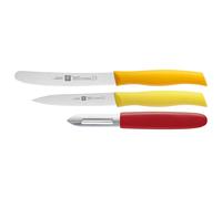 Ensemble de couteaux TWIN GRIP, avec éplucheur, set de 3 pc, coloré, ZWILLING