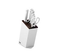 Ensemble de couteaux WUSTHOF CLASSIC WHITE 6 pièces "version couteau à pain" avec bloc couteaux minc