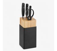 Ensemble de couteaux ZWILLING Four Star, 5 pièces – Bloc en bois et caoutchouc, couleur noire – Couteaux de cuisine FRIODUR, trempés au froid, incluant des ciseaux universels