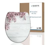 Ensemble de couvercles de cuvette de toilette avec système de fermeture douce, en Duroplast, de forme ovale, dimensions 44,8 x 37,3 cm