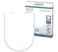 Ensemble de couvercles de cuvette de toilette Duroplast, modèle D-Form, système de fermeture douce, blanc, dimensions 345x455 mm