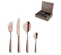 Ensemble de couverts Amefa Oxford, 24 pièces, en cuivre, avec finition haute brillance