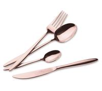 Ensemble de couverts Berlinger Haus 24 pices - Acier inoxydable avec finition miroir et revtement PVD or rose - comprend des couteaux, des fourchettes, des cuillres et des cuillres th - Design lgant a