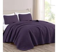 Ensemble de couvre-lit extra-large 3 pièces, taille queen, couleur violet