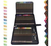 Ensemble de crayons de couleur à base d'huile Unyqoos®, 72 couleurs – crayons résistants à la casse avec une mine de 3,3 mm, étui avec compartiments individuels, idéal pour le dessin, l'ombrage et le