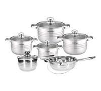 Ensemble de Cuisine - CHEFFINGER - 12 Pièces - Compatible Induction - Revêtement Antiadhésif - Argent