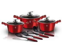 Set de Casseroles Berlinger Haus BH-6150 Triple Granit Burgundy