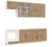 Ensemble de cuisine KALMAR, 8 pièces, bois de chêne artisanal
