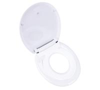 Ensemble de cuvette de toilette avec abattant à fermeture douce et siège enfant, blanc, en PP