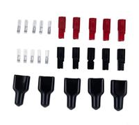 Ensemble de déconnexion rapide 30 A comprenant cinq paires de connecteurs rouges et noirs avec couvercles ignifuges pour panneaux solaires et chariots de golf