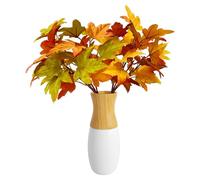 Ensemble de décoration de feuilles d'automne - Guirlande de branches de feuilles d'érable artificielles, arrangement en duo de pièces, tige de feuillage d'automne réaliste, brindilles d'affichage sais