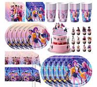 Ensemble de décoration pour fête d'anniversaire des filles sur le thème du film, comprenant gobelets, assiettes, nappe, ballons, bannière, sacs cadeaux et fournitures pour les fêtes d'enfants Banner 1