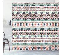 Ensemble de décoration pour salle de bain bleu nuit et vert d'eau - Tissu - 175 x 200 cm